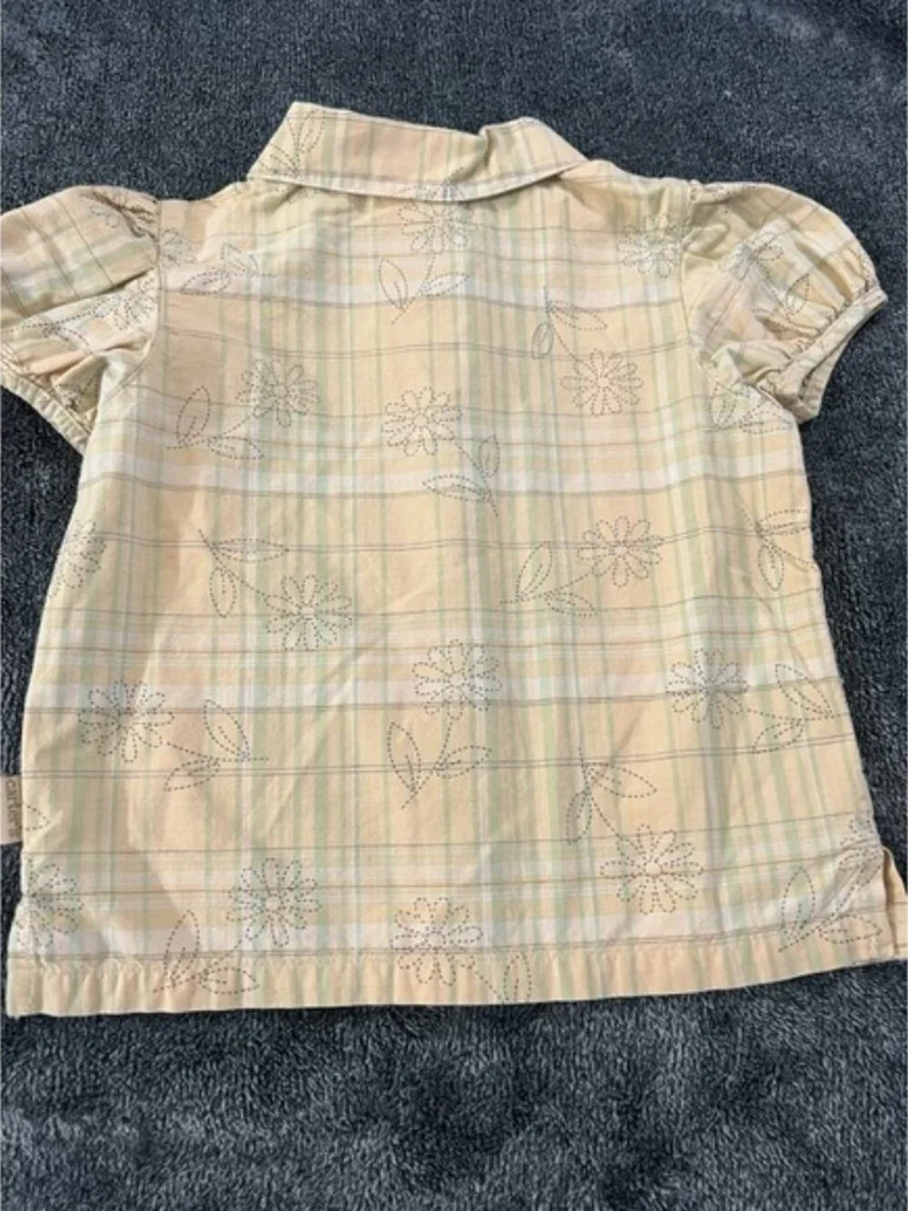 Carters‎ Vintage Toddler Girl Pearlsnap Yellow Top 12-18m